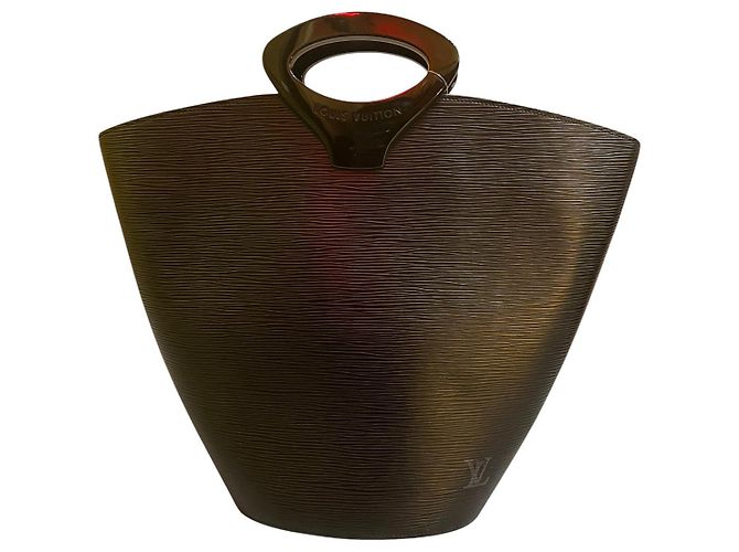 1998 Louis Vuitton Handbag, Black Epi Leather