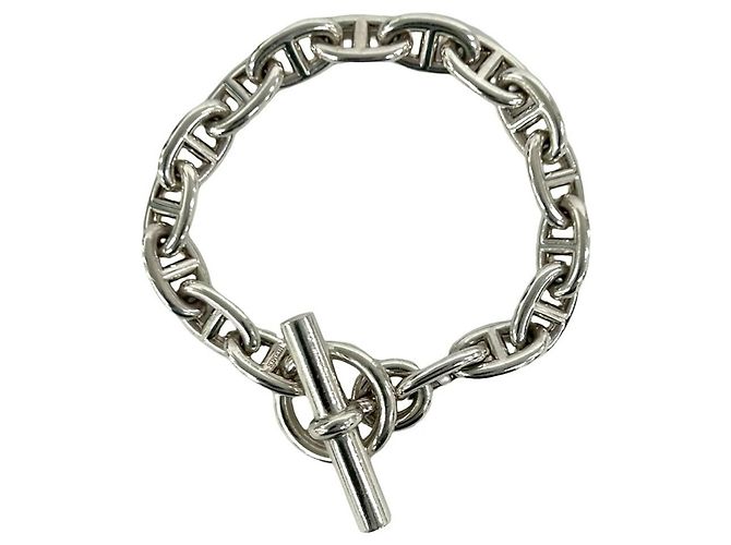 Hermès Bracciale Charm Chaine d'Ancre MM Hermes Argento