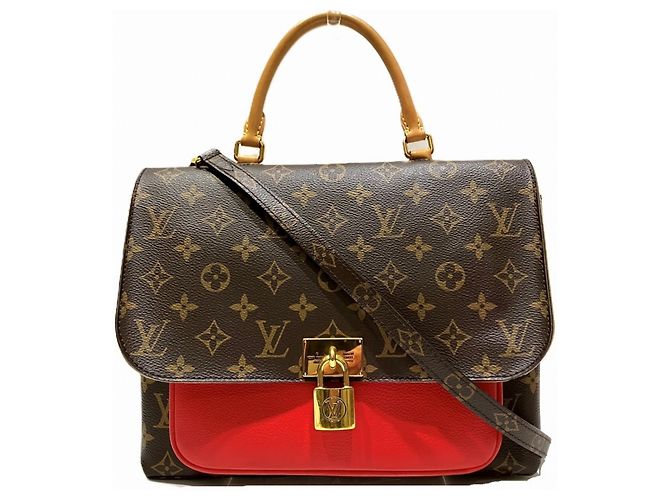 Bolsa Marignan Louis Vuitton Marrom Vermelho Monograma