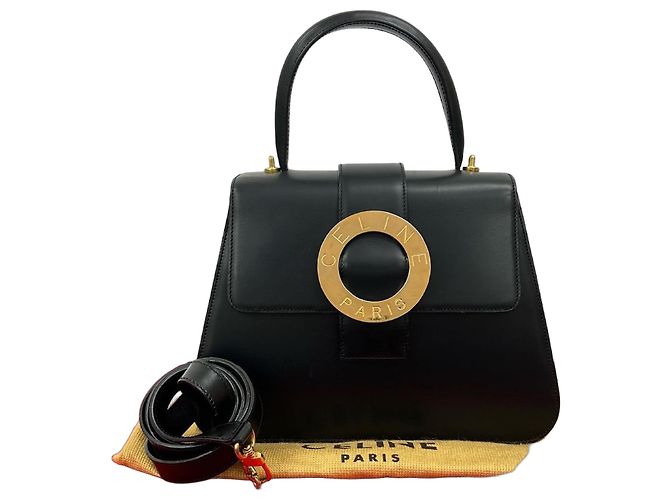 Céline Bolsa de ombro 2way em couro de bezerro Celine Preto
