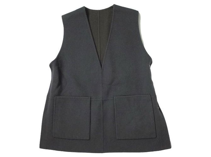 Autre Marque Woll-Combo-Weste Drawer Braun Anthrazitgrau
