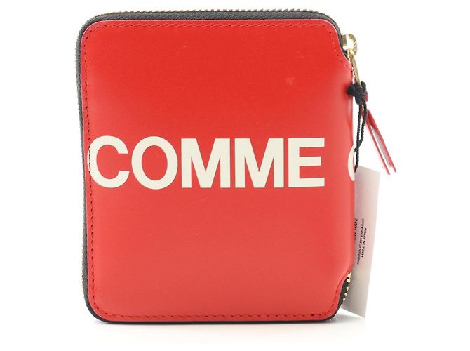 CARTEIRA DE COURO HUGE LOGO COMME des GARCONS