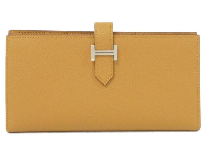 Béarn Hermès Hermes Bearn Souffle Epsom Long Wallet Brown