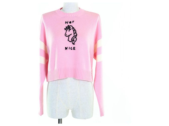 Miu Miu MIUMIU Unicorn Wollstrickpullover Pink