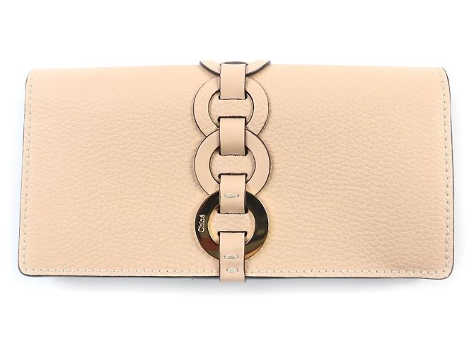 Chloé Chloe Darryl Leder Langbörse Beige