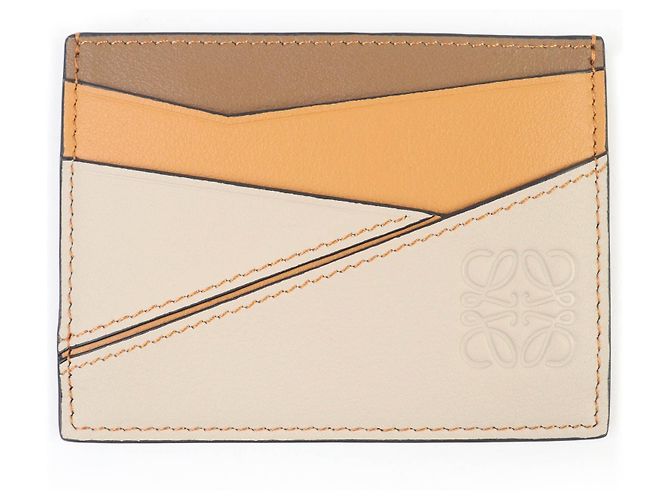 Loewe Puzzle Anagram Leather Card Case Brown
