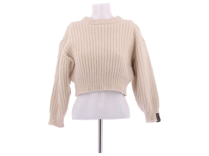 Louis Vuitton Wollpullover Beige XS 