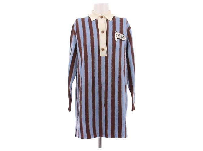 Autre Marque Vestido polo a rayas MAISON KITSUNE de viscosa Multicolor