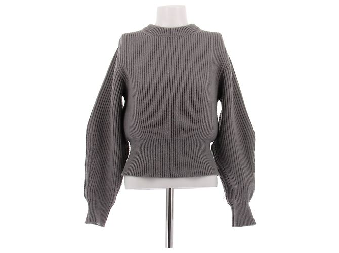 Suéter Alaïa de lã cinza
