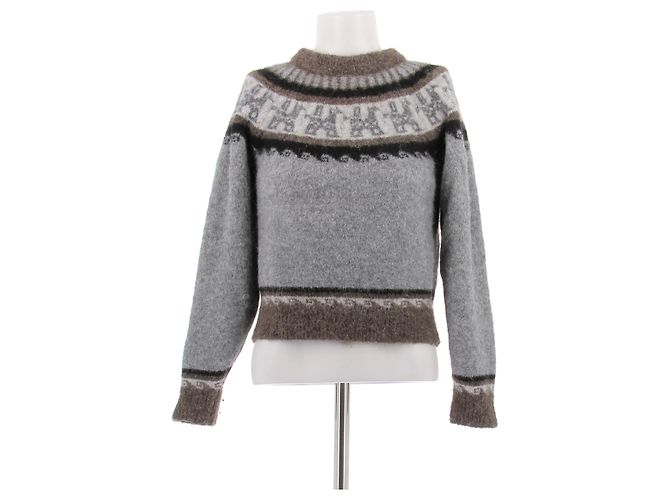 Autre Marque Suéter de lana gris ACHEVAL PAMPA