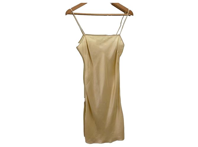 Hermès Camisón de seda Beige Crudo Crema Blanco roto
