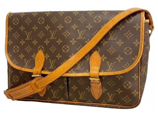 Borsa a Spalla Gibeciere GM Monogramma Louis Vuitton Marrone