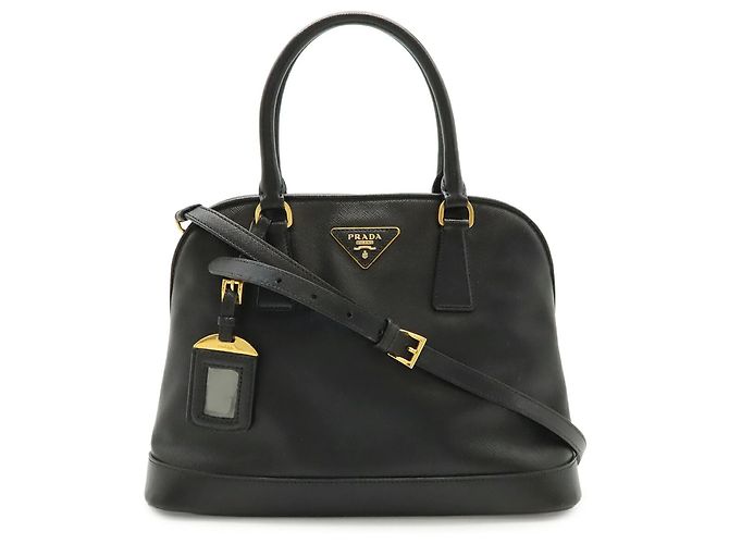 Prada Saffiano schwarze Handtasche
