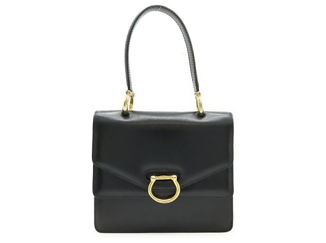 Céline Sac à main Gancini Double Flap CELINE Noir
