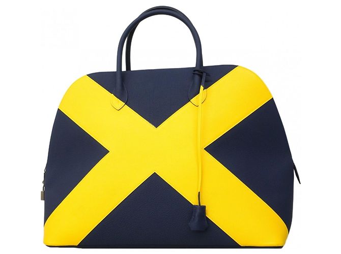 Sac à main Hermès Bolide 45 Casaque Bleu