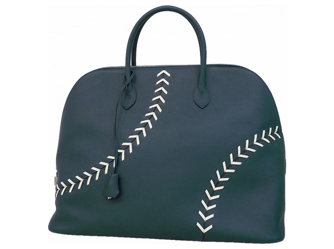 Sac à main Baseball Bolide 45 d'Hermès Bleu Marine