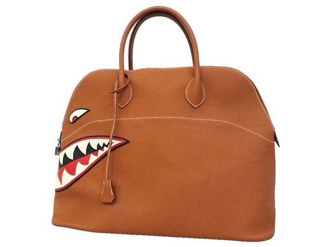 Sac à main Hermès Bolide Shark 45 Doré