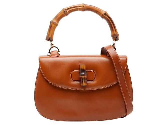 Bolsa Old Bamboo da Gucci Marrom