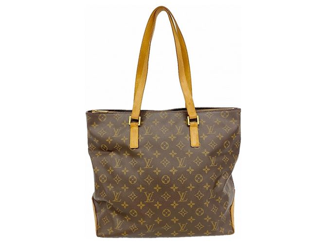 Bolso Tote Cabas Mezzo Monogram Louis Vuitton Castaño
