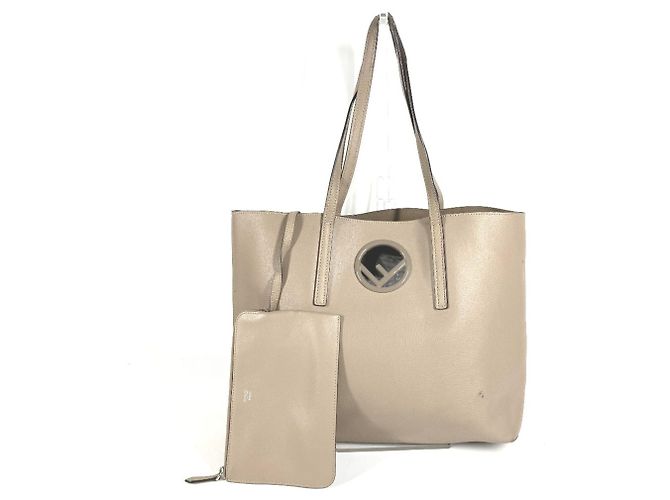 Fendi Beige Leather Handbag