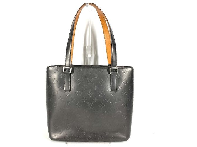 Sac Tote Stockton Monogram Mat de Louis Vuitton Noir Gris anthracite
