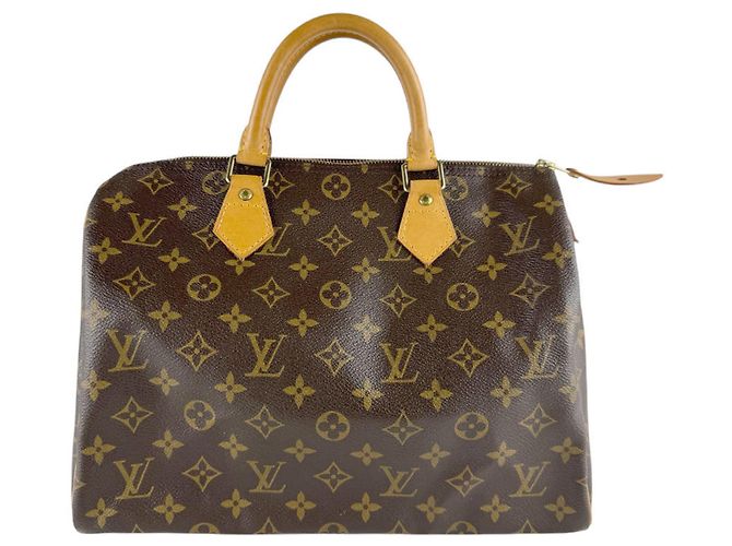 Sac à main Louis Vuitton Monogram Speedy 30 Marron Monogramme