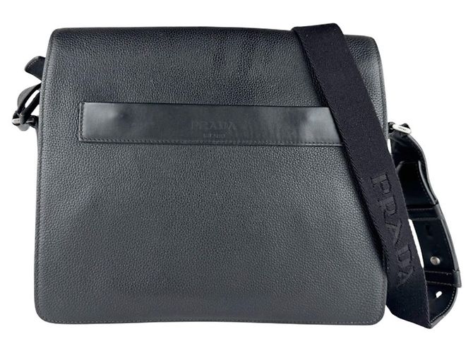 Prada Black Leather Shoulder Bag