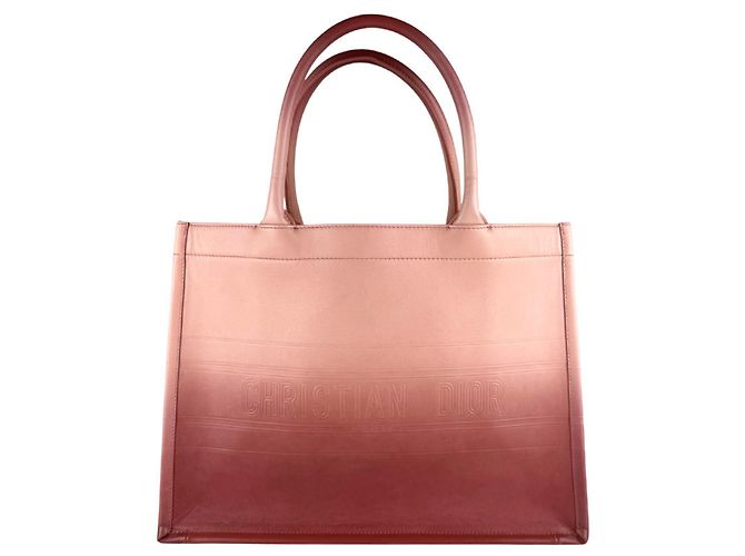 Bolsa tote de couro rosa Christian Dior