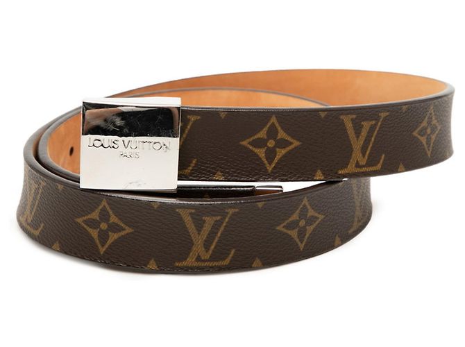 Louis Vuitton Monogram Ceinture Carrée Belt Brown