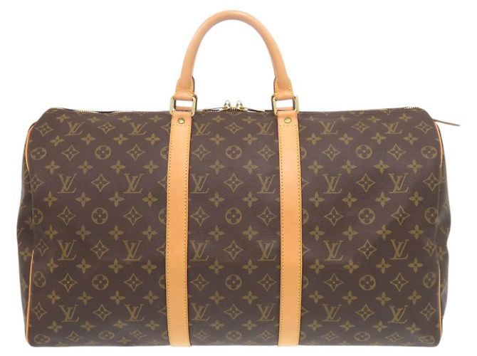 Sac Boston Keepall 50 Monogram Louis Vuitton Marron Monogramme