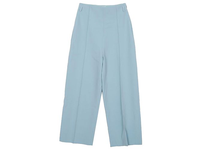 Hermès Wide Pants Blue Wool Blend