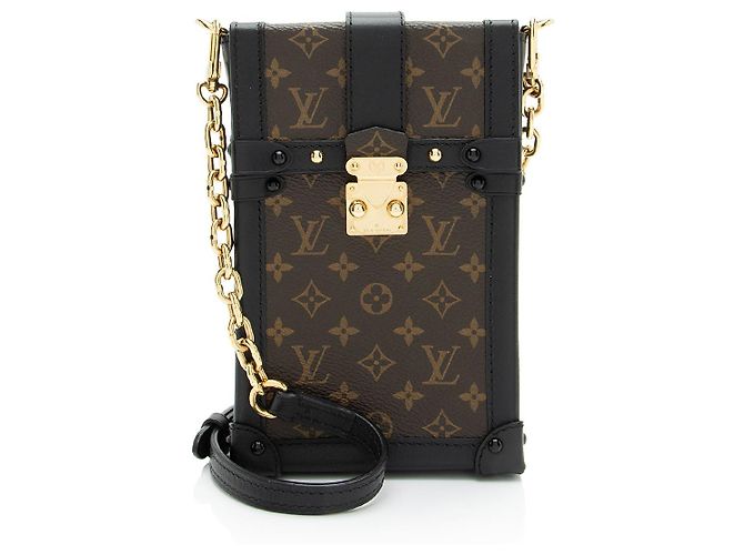 Pochette Verticale in Tela Monogram Louis Vuitton Nero