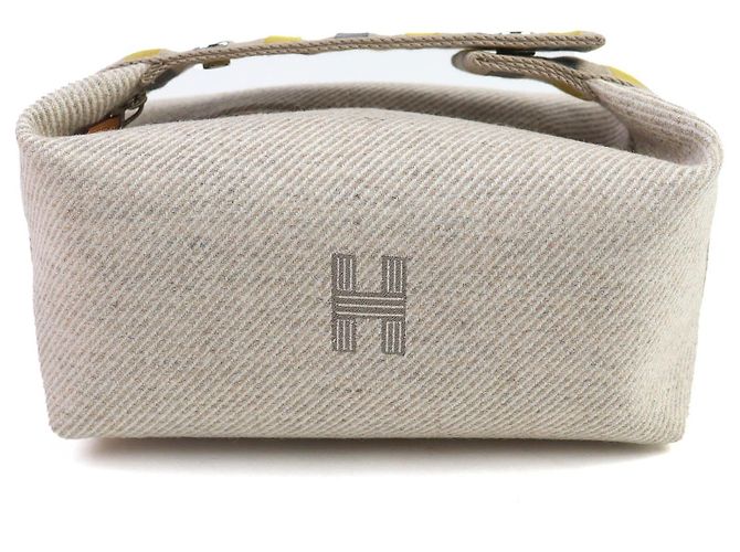 Hermès BRIDE Uma Bolsa de Lã Preto