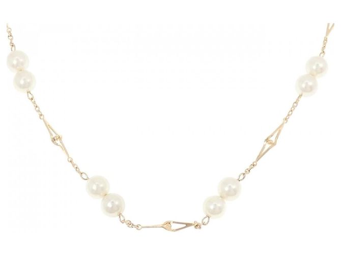 Autre Marque Collana di perle Akoya Au750 D'oro