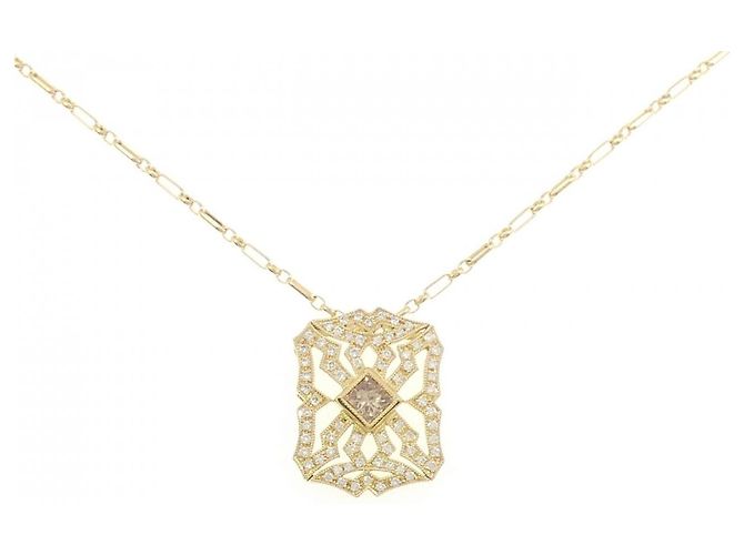 Autre Marque Au750 Diamant-Halskette Golden