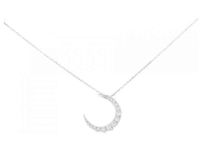 Autre Marque Collana Moon in Au750 e Diamanti Argento