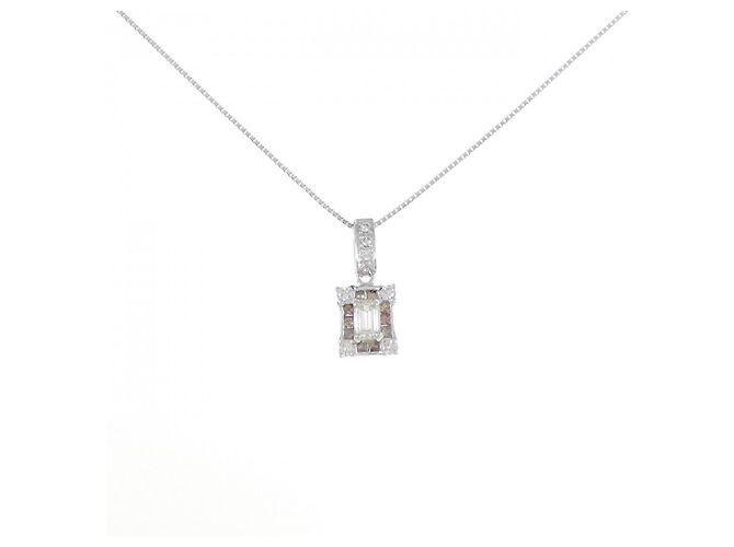 Autre Marque Au750 Diamant-Halskette Silber