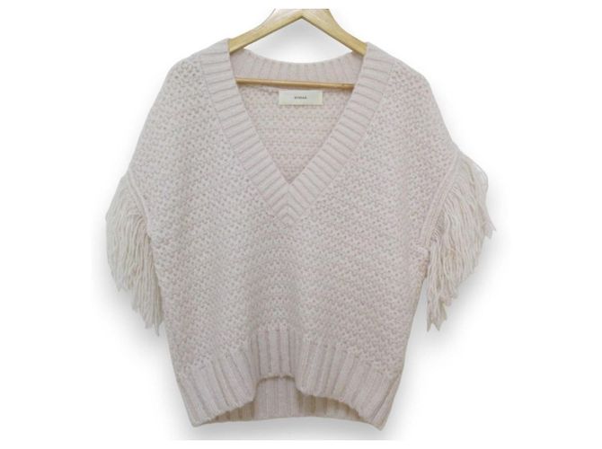 Autre Marque Strickweste aus Wollmischung mit V-Ausschnitt CYCLAS Beige