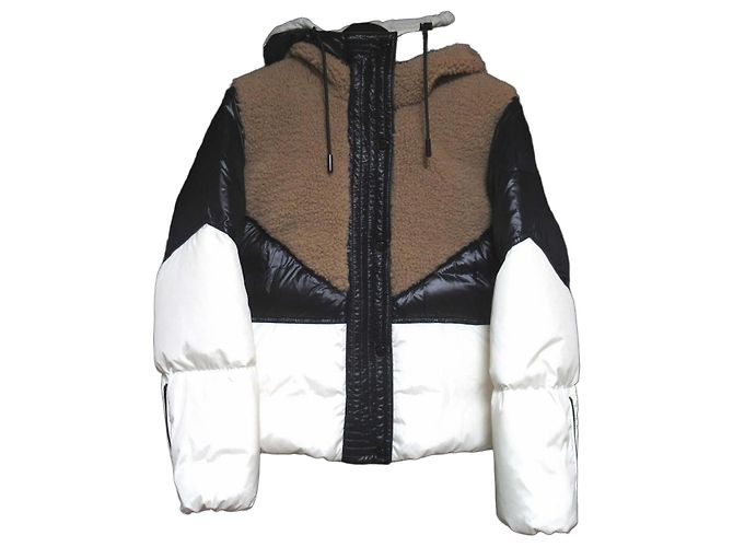 Autre Marque Giacca in nylon BOSS Plockena Boa Marrone Nero Bianco