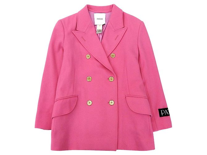 Autre Marque Blazer duplo abotoado icônico Patou Rosa
