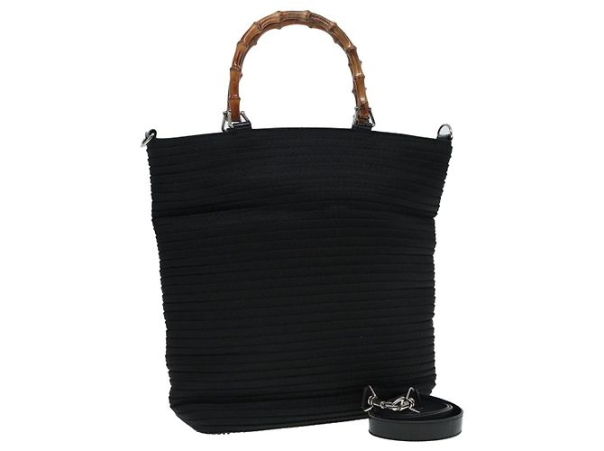 Gucci Vintage Bamboo Handle Nylon