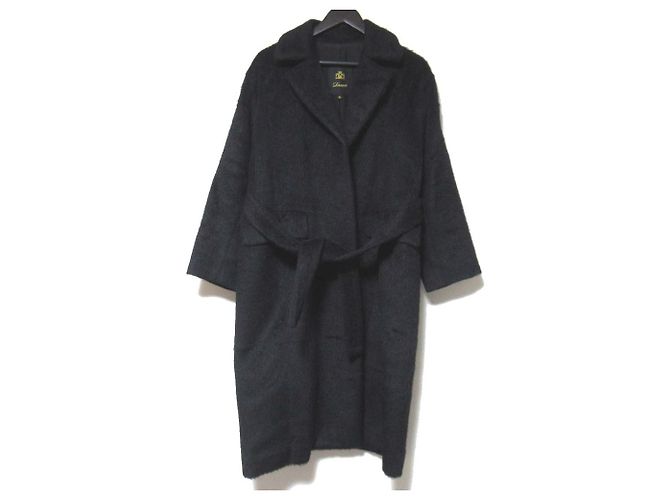 Autre Marque Alpaka-Wollmantel Drawer Schwarz