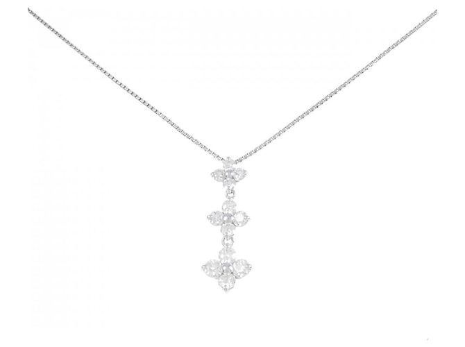 Autre Marque Au750 Diamant-Halskette Silber