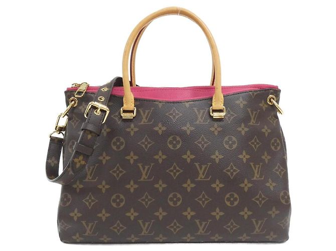 Borsa Pallas Monogram Louis Vuitton Marrone Rosa Gold hardware