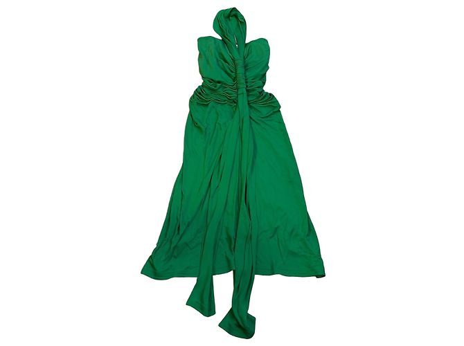 Loewe Robe Modi verte drapée Vert foncé