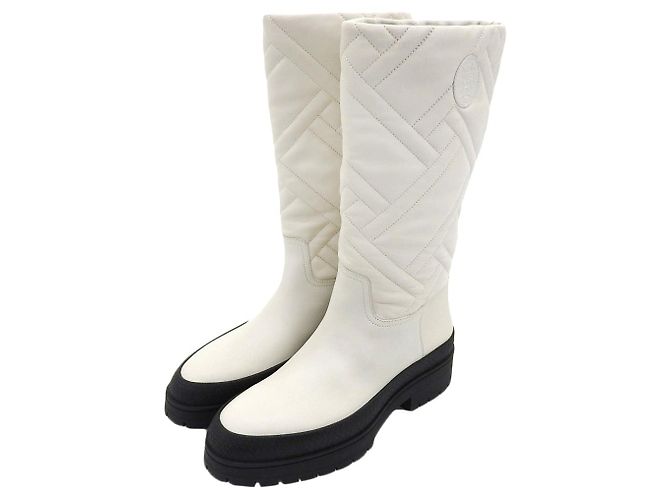 Botas Largas de Cuero FUJI de Hermès Blanco