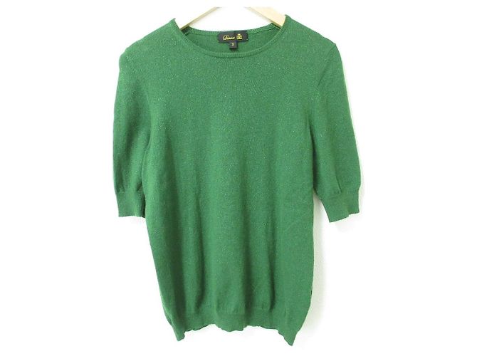 Autre Marque Pullover in cashmere a collo rotondo e maniche corte Drawer Verde