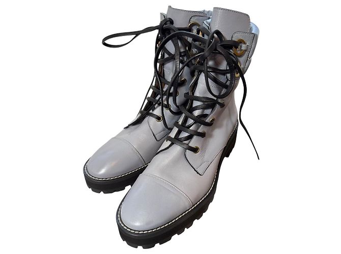Botas curtas de couro Stuart Weitzman Marrom