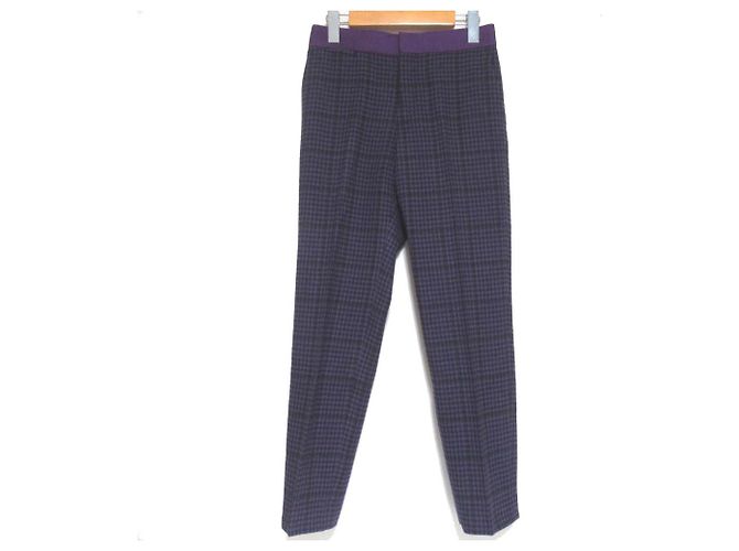 Autre Marque Drawer Check Karo-Hose Lila