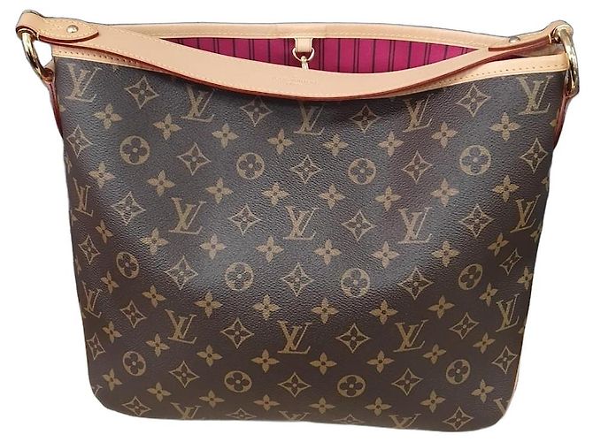 Bolsa Louis Vuitton Delightful PM Monogram Pivonie Marrom Rosa